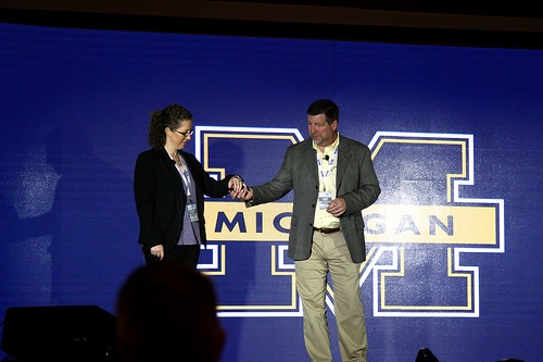 Bob Harris and Christine Baker at the Health Facilities Innovation Forum.